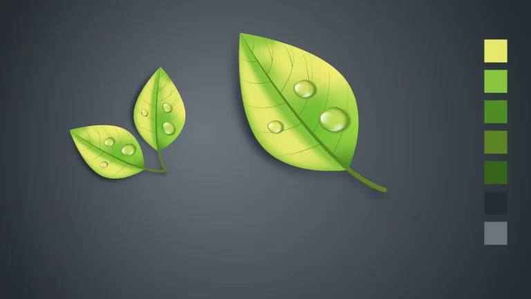 用Adobe illustrator 制作一枚树叶