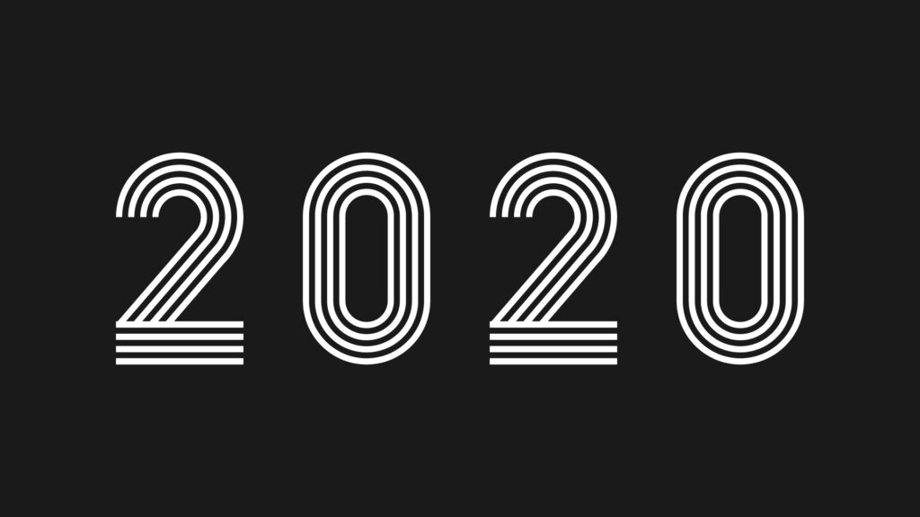 抽象线条数字字体2020