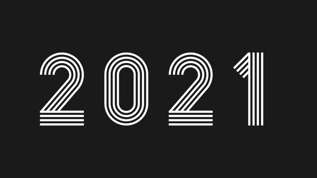 抽象线条数字字体2021