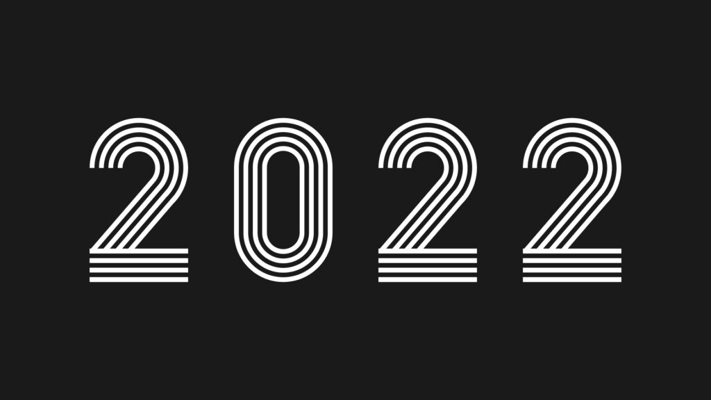 抽象线条数字字体2022